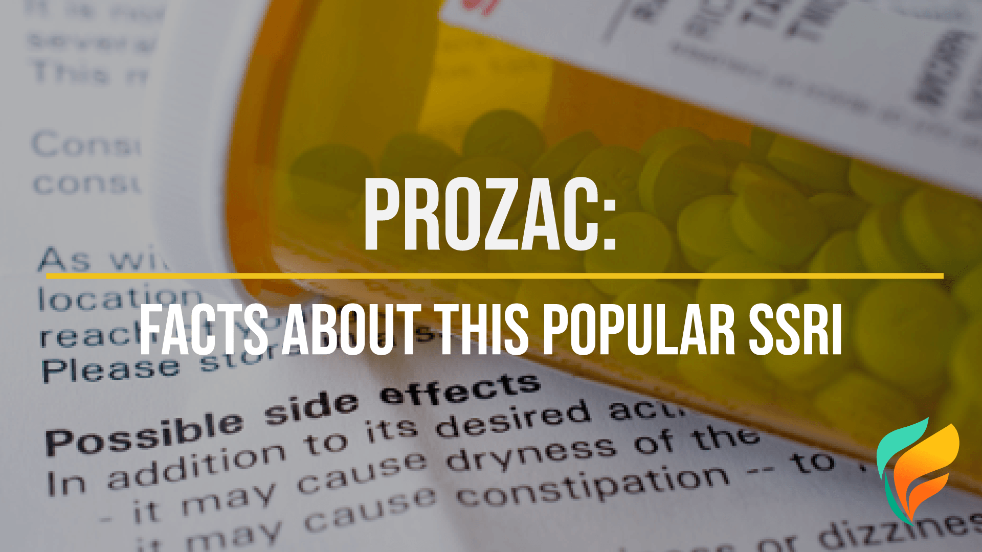 What is Prozac? What is Prozac? Photo of a prescription pill bottle on a paper with medical information on it.
